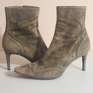 Ralph Lauren Collection Olive Green Heels Pump Women Sz 7.5 Vintage Classy Rare